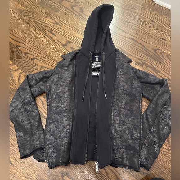 Leather jacket x sweatshirt - Picture 4 of 5